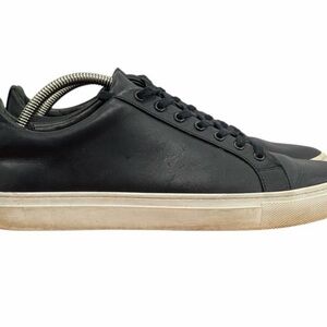 Thursday Everyday Leather Sneaker Mens 10 Black Lace Up Casual Modern Streetwear